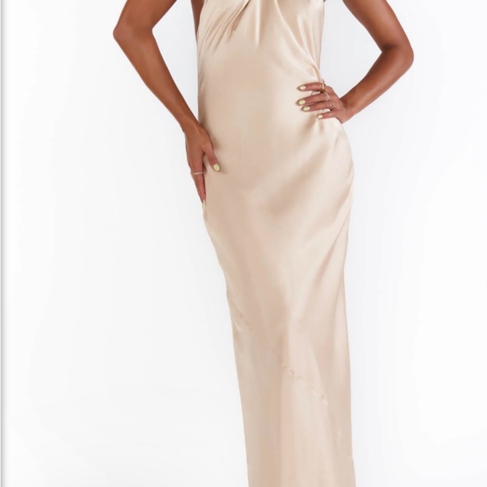 Show Me Your MuMu Cream Satin Dress